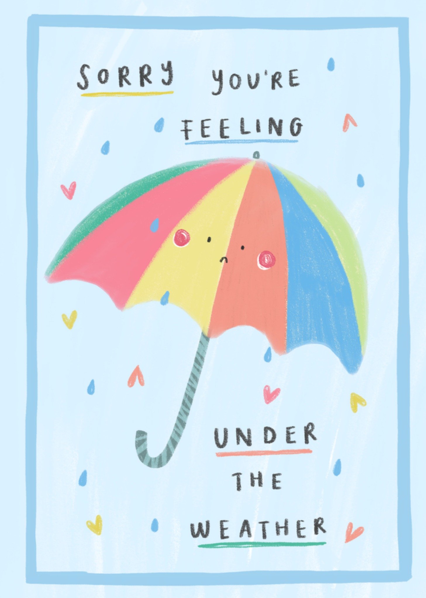 Moonpig Sorry You're Feeling Under The Weather Card
