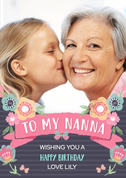 Happy Birthday to my Nanna Banner Photo Card