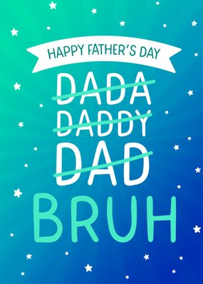 Humourous Typography Happy Father's Day Card