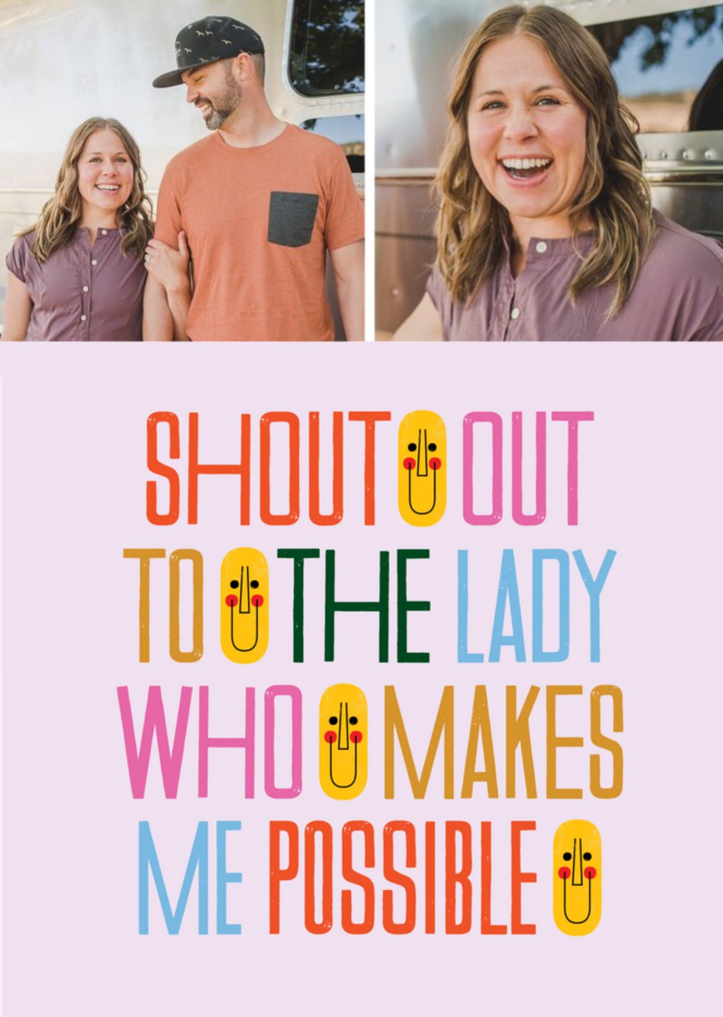 Moonpig Kate Smith Co. Lady Who Makes Me Possible Photo Upload Anniversary Card