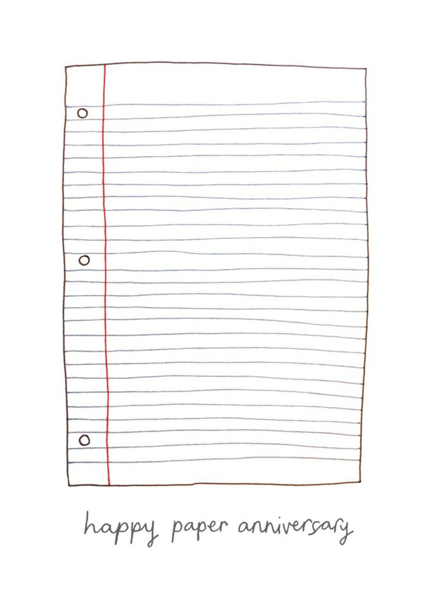 Moonpig Illustrated Simple Happy Paper Anniversary Card