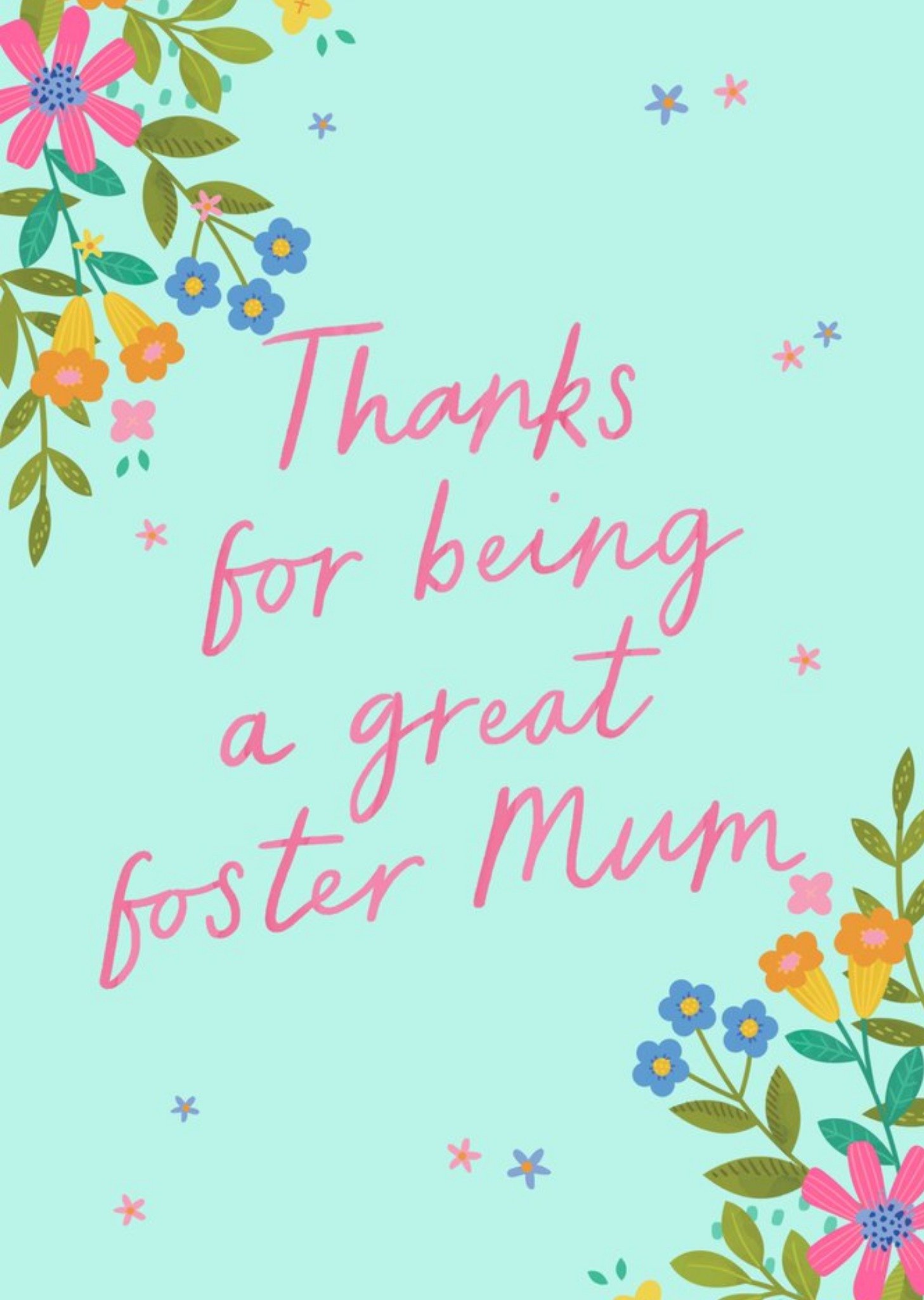 Moonpig Floral Foster Mum Card