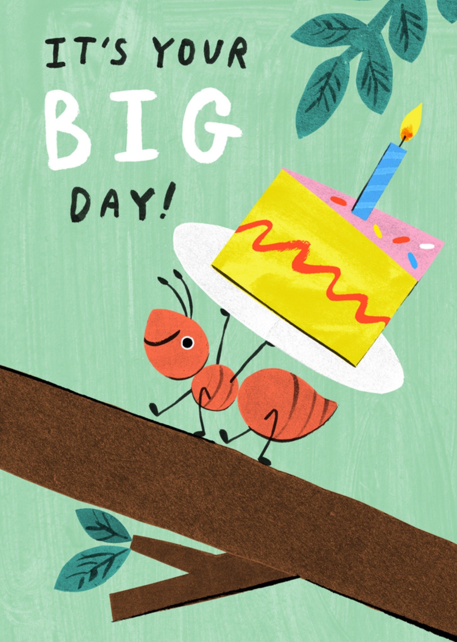 Moonpig It's Your Big Day Illustrated Birthday Card