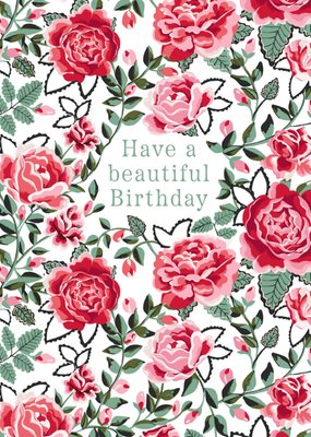 Have A Beautiful Birthday Floral Illustrated Cath Kidston Card