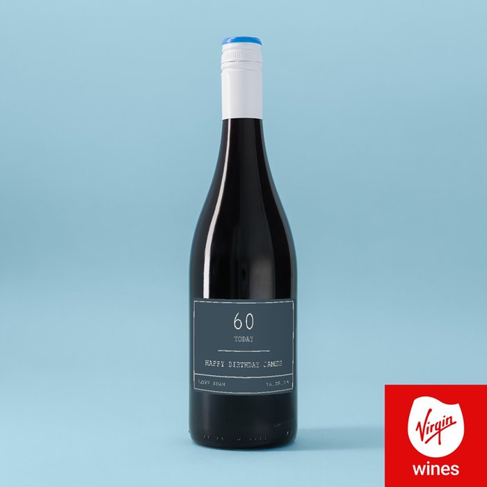 Personalised 60th Birthday Merlot 75cl