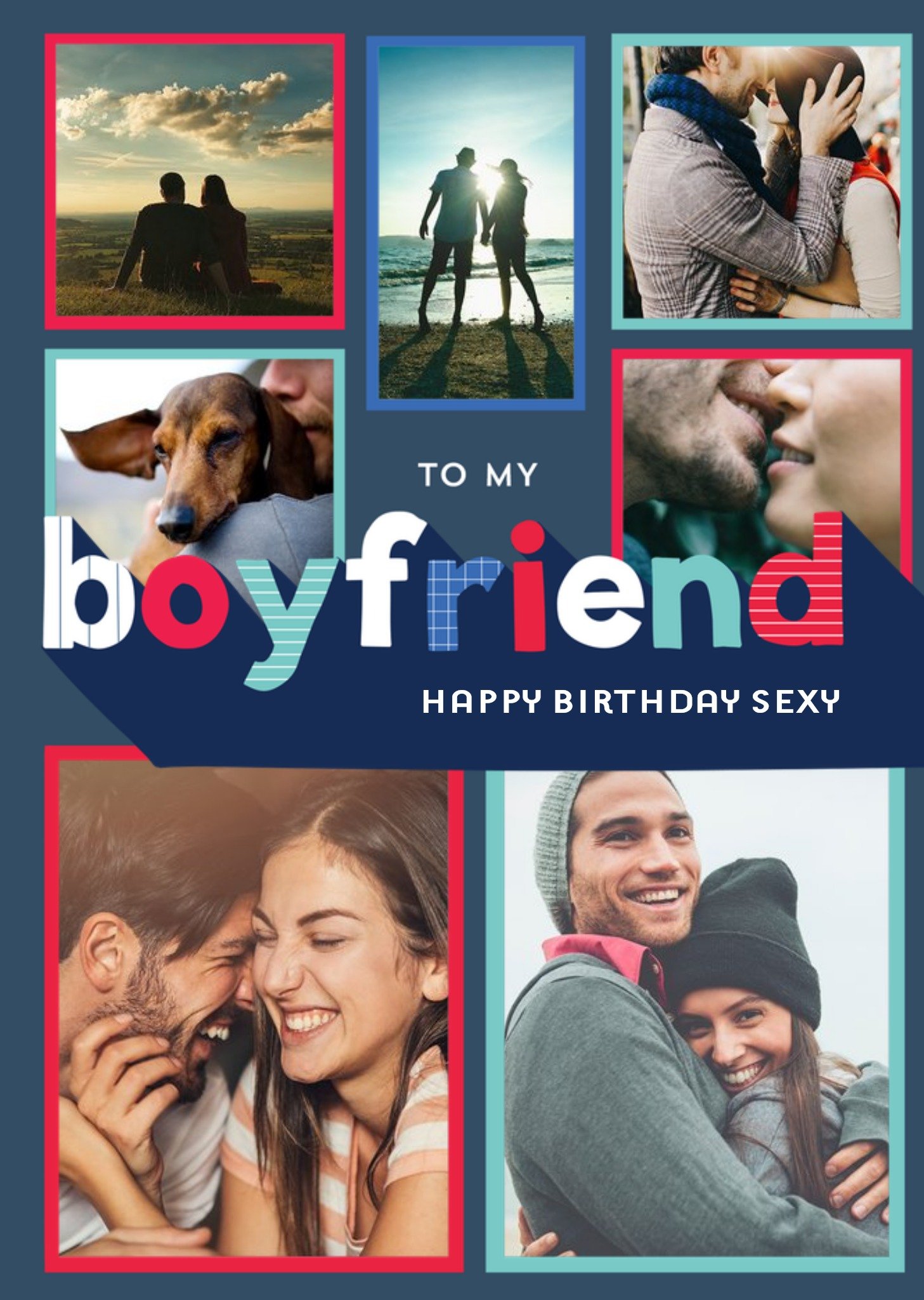 Moonpig Boyfriend Photo Upload Personalised Birthday Card