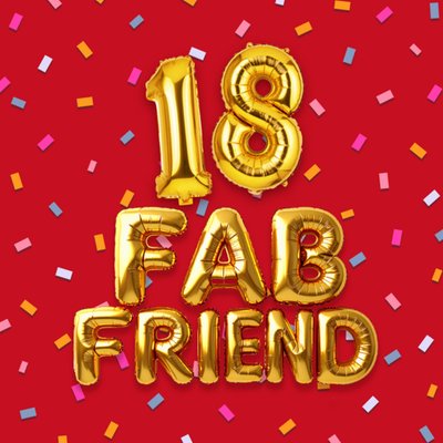 18 Fab Friend Balloon Typography Card