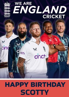 England Cricket We Are England Birthday Card