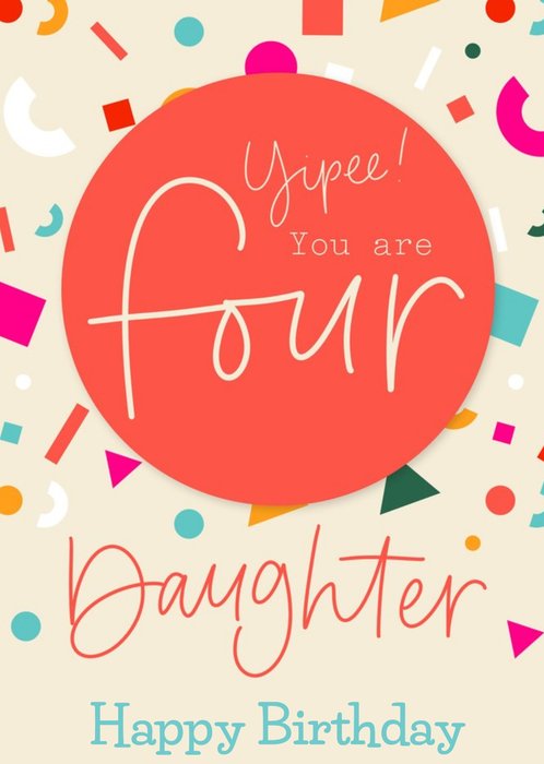 Scatterbrain Letters by Julia Daughter 4th Birthday Card