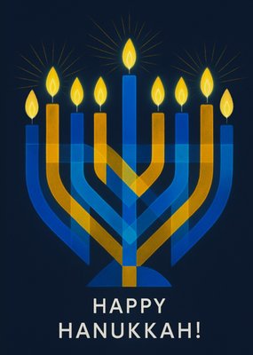 Happy Hanukkah Illustrated Card