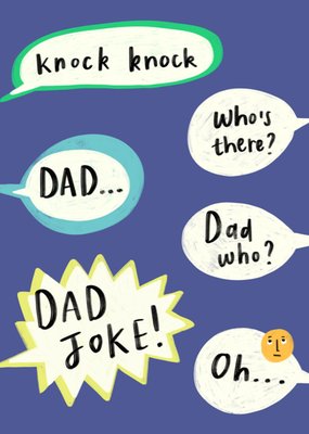 Knock Knock Dad Joke Card