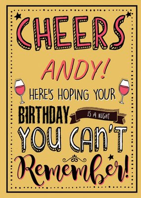 Funny Birthday Card - Drinks