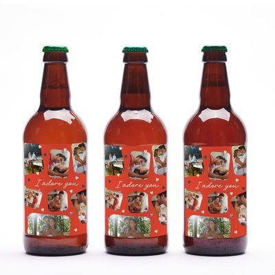 Personalised I Adore You Beer Trio 3x500ml