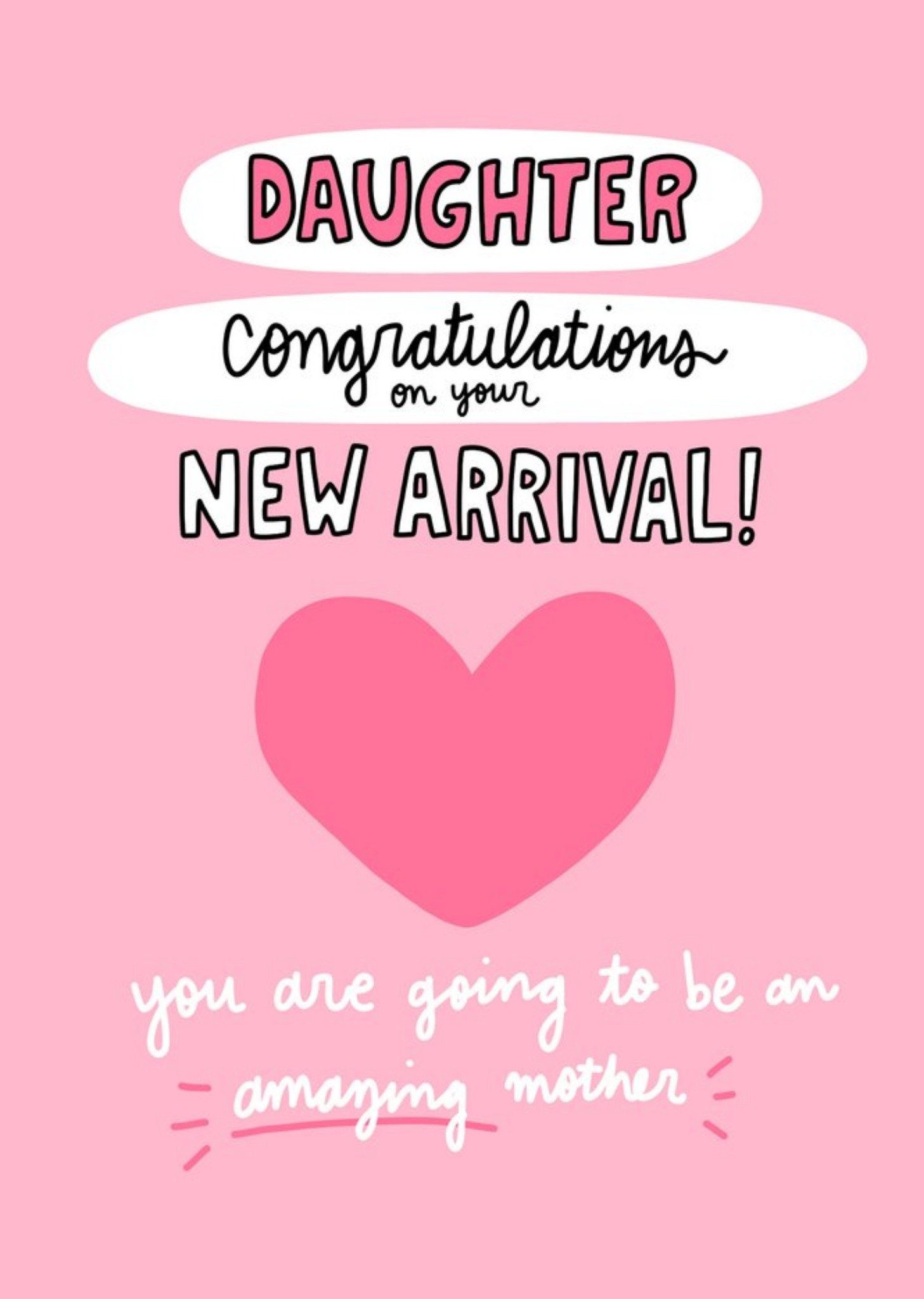Moonpig Angela Chick Daughter Cute New Baby Card