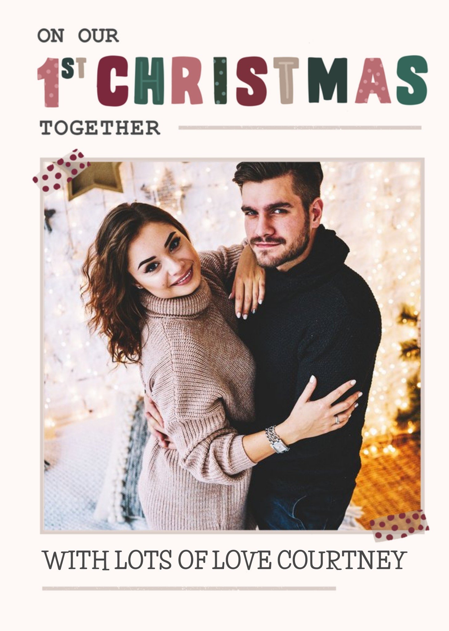 Moonpig Our First Christmas Together Photo Upload Card