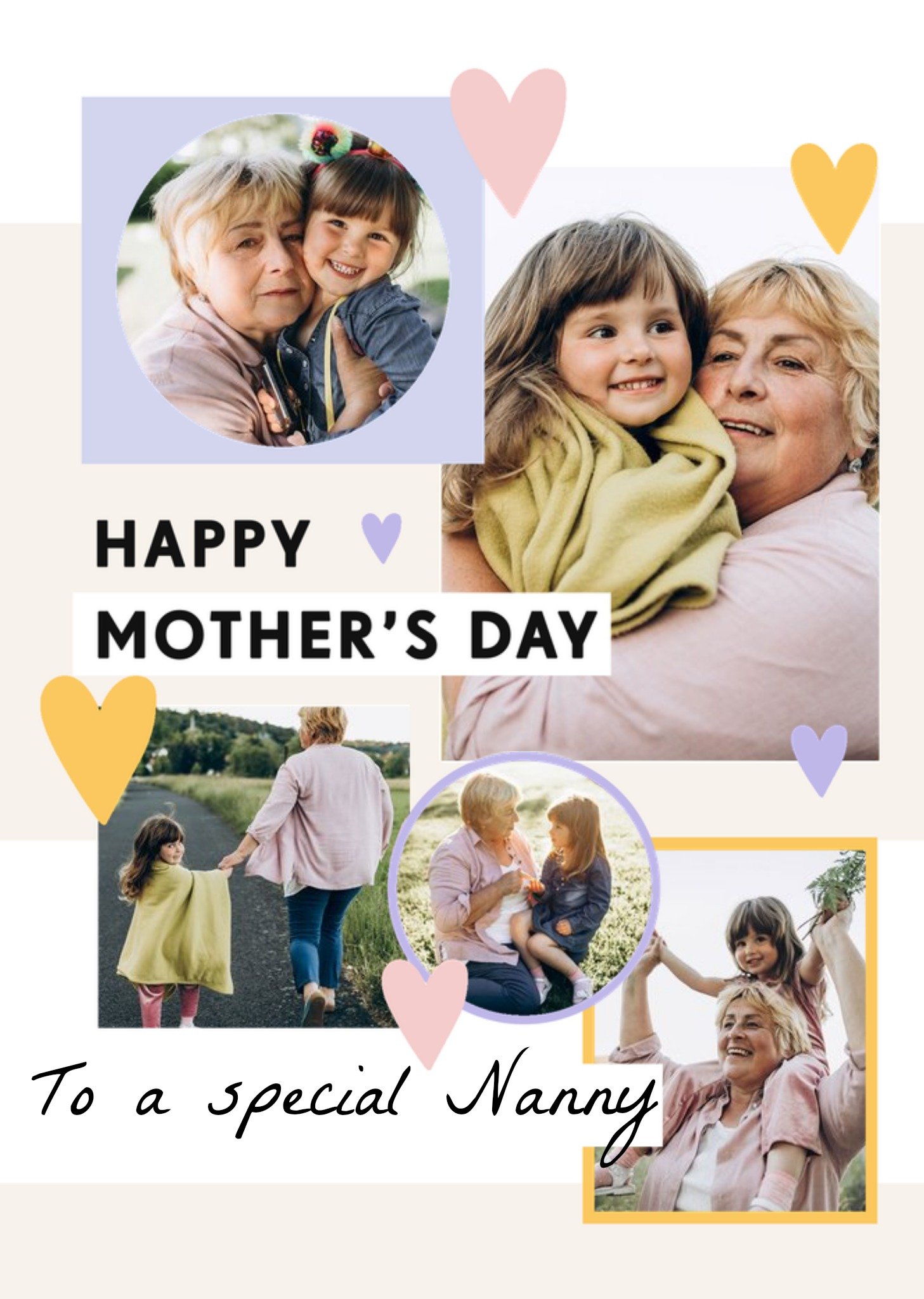 Moonpig Special Nanny Multiple Photo Upload Mother's Day Card