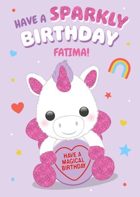 Swizzels Posh Paws Sparkly Birthday Card