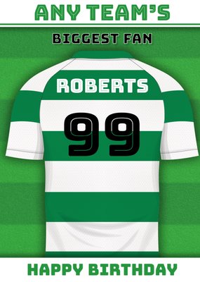 Football Legends Name And Number Football Shirt Birthday Card