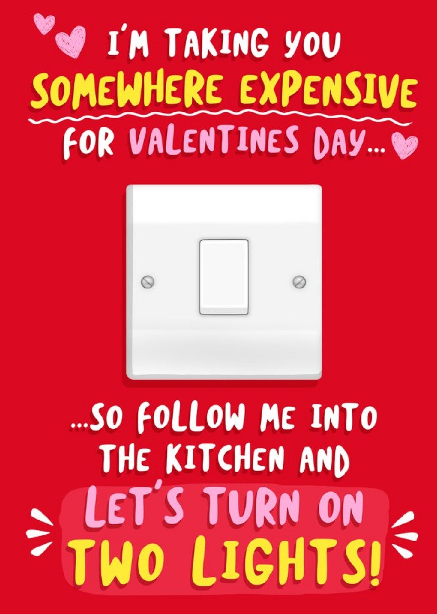 Moonpig Let's Turn On Two Lights Valentine's Day Card