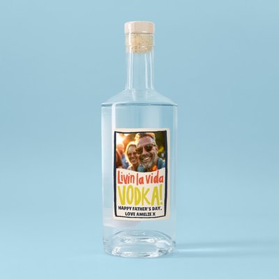 Personalised Livin La Vida Vodka - Happy Father's Day 70cl