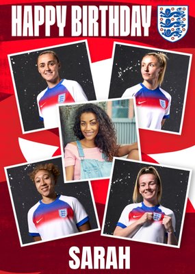 England Lionesses Happy Birthday Photo Upload Card
