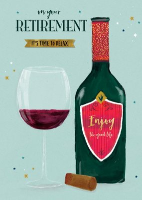 Colette Barker Wine Retirement Card