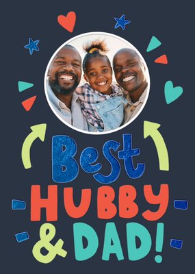 Best Hubby And Dad Photo Upload Card