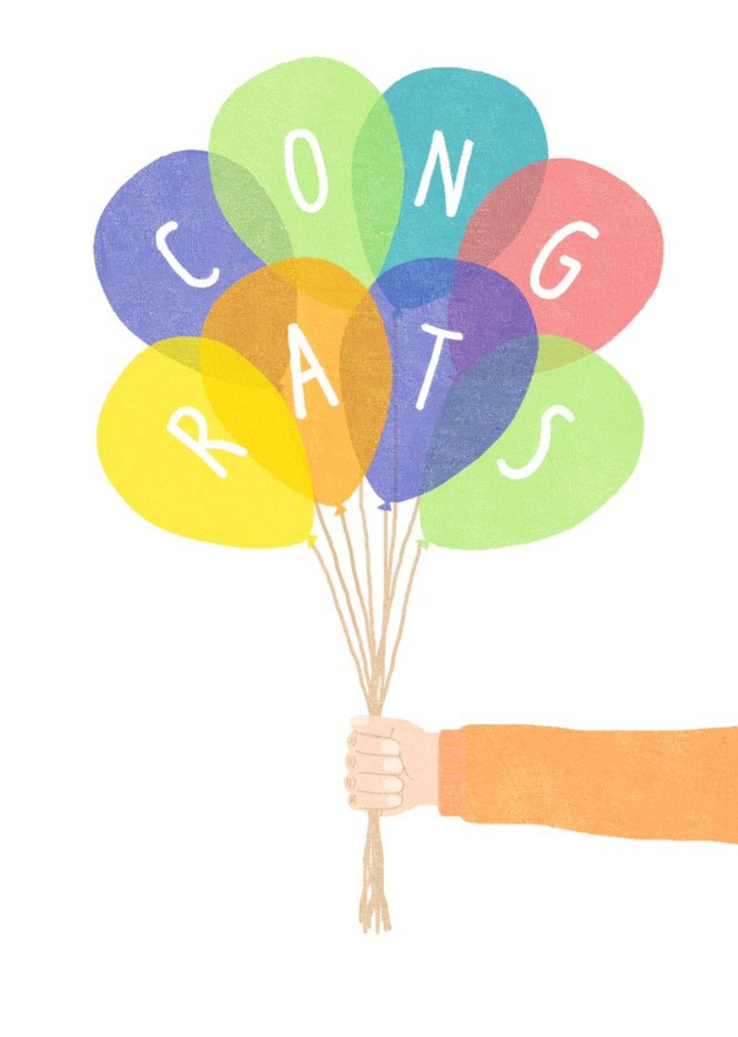 Moonpig Balloons Congrats Personalised Birthday Card