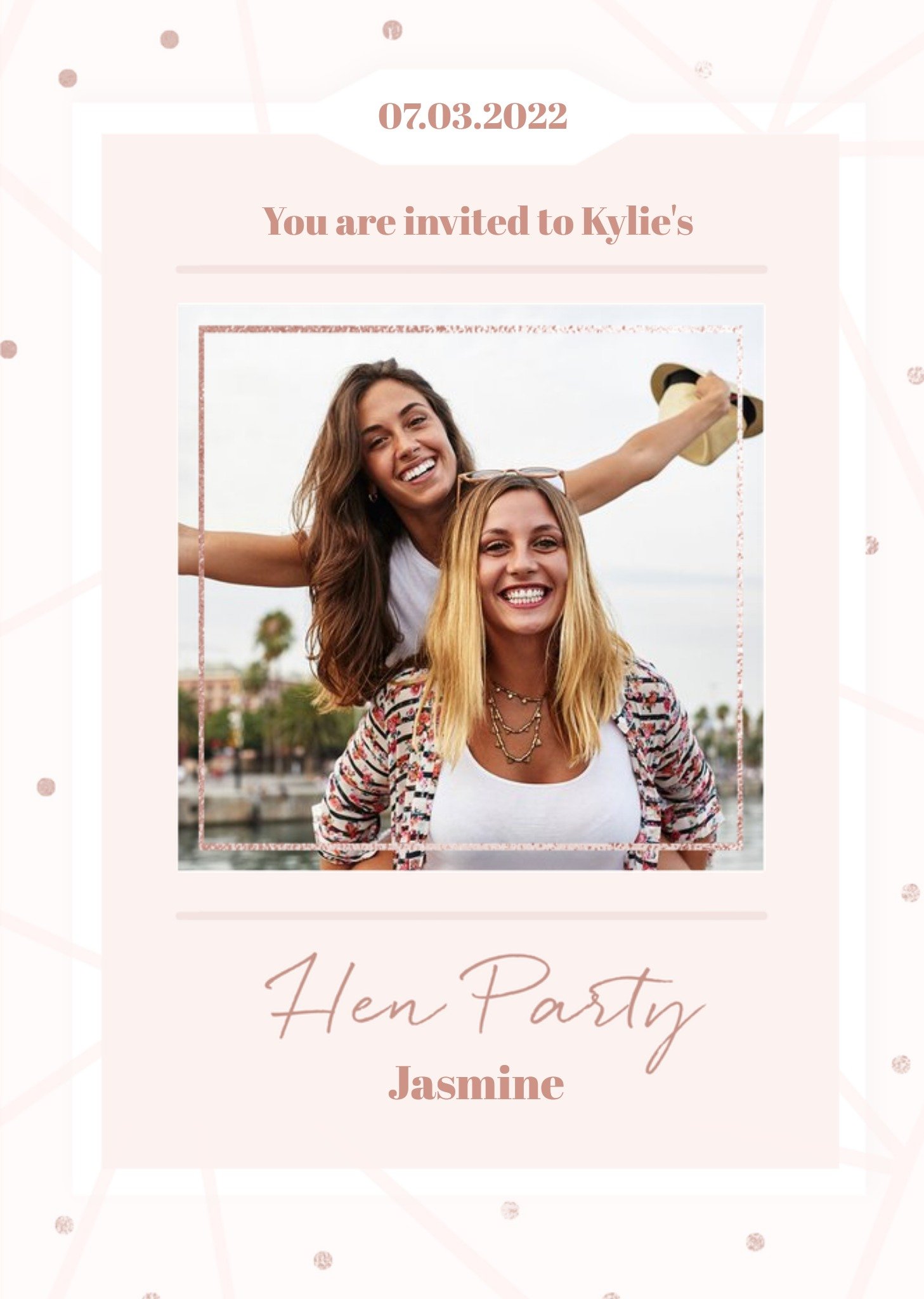 Moonpig Hen Party Invite Photo Upload Card