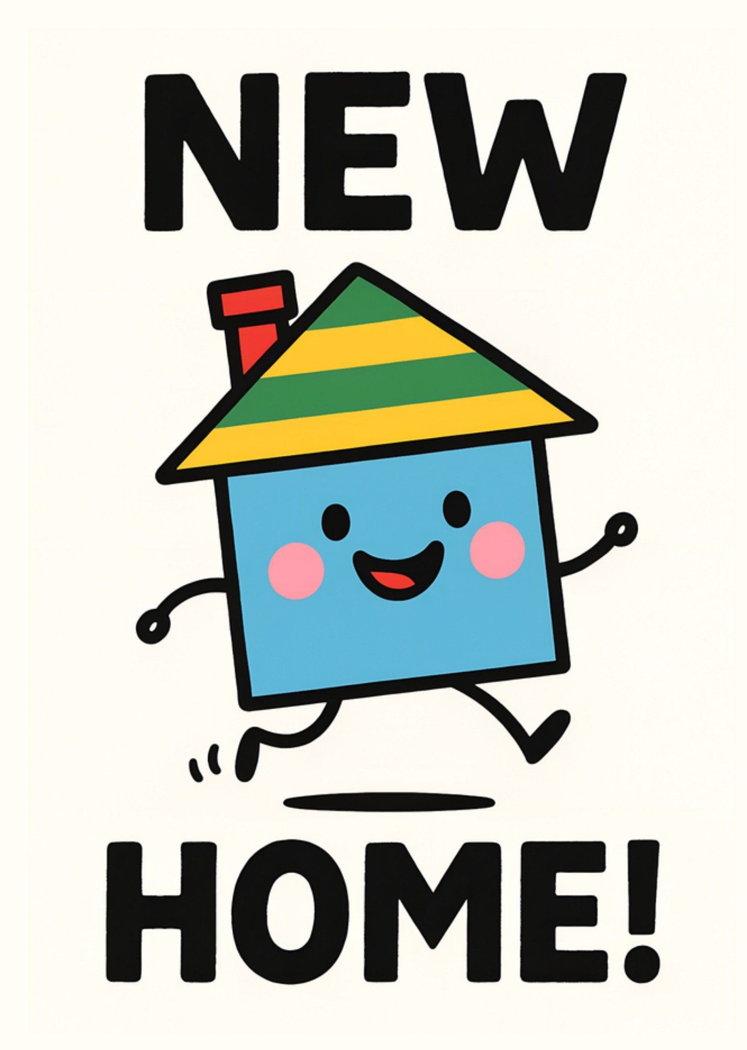 Moonpig Cute Cartoon House New Home Card