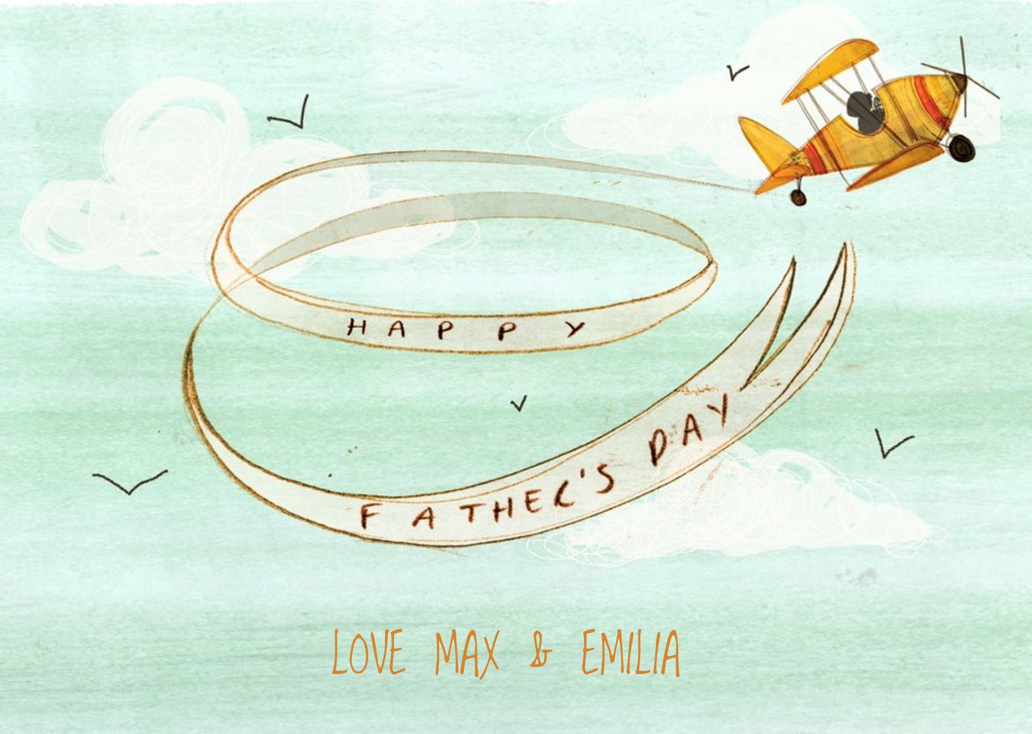 Moonpig Vintage Plane Happy Fathers Day Card