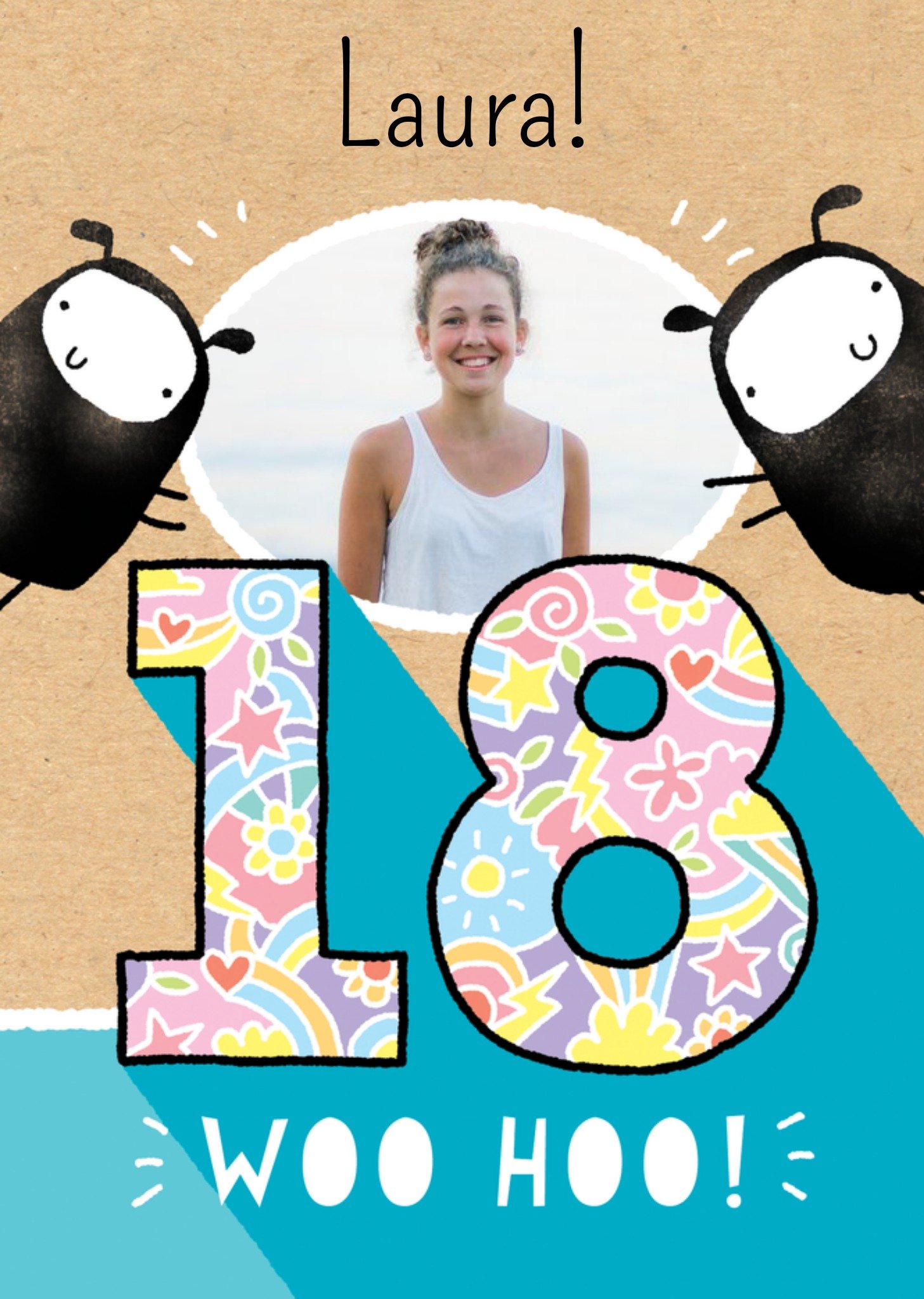 Moonpig Deeply Sheeply 18th Birthday Photo Upload Card