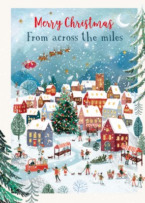 Ling Design Merry Christmas From Across The Miles Illustrated Card