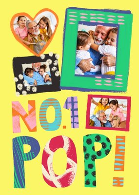 No.1 Pop Photo Upload Father's Day Card