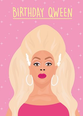 Modern Funny Birthday Qween Card