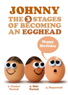 Becoming An Egghead Happy Birthday Card