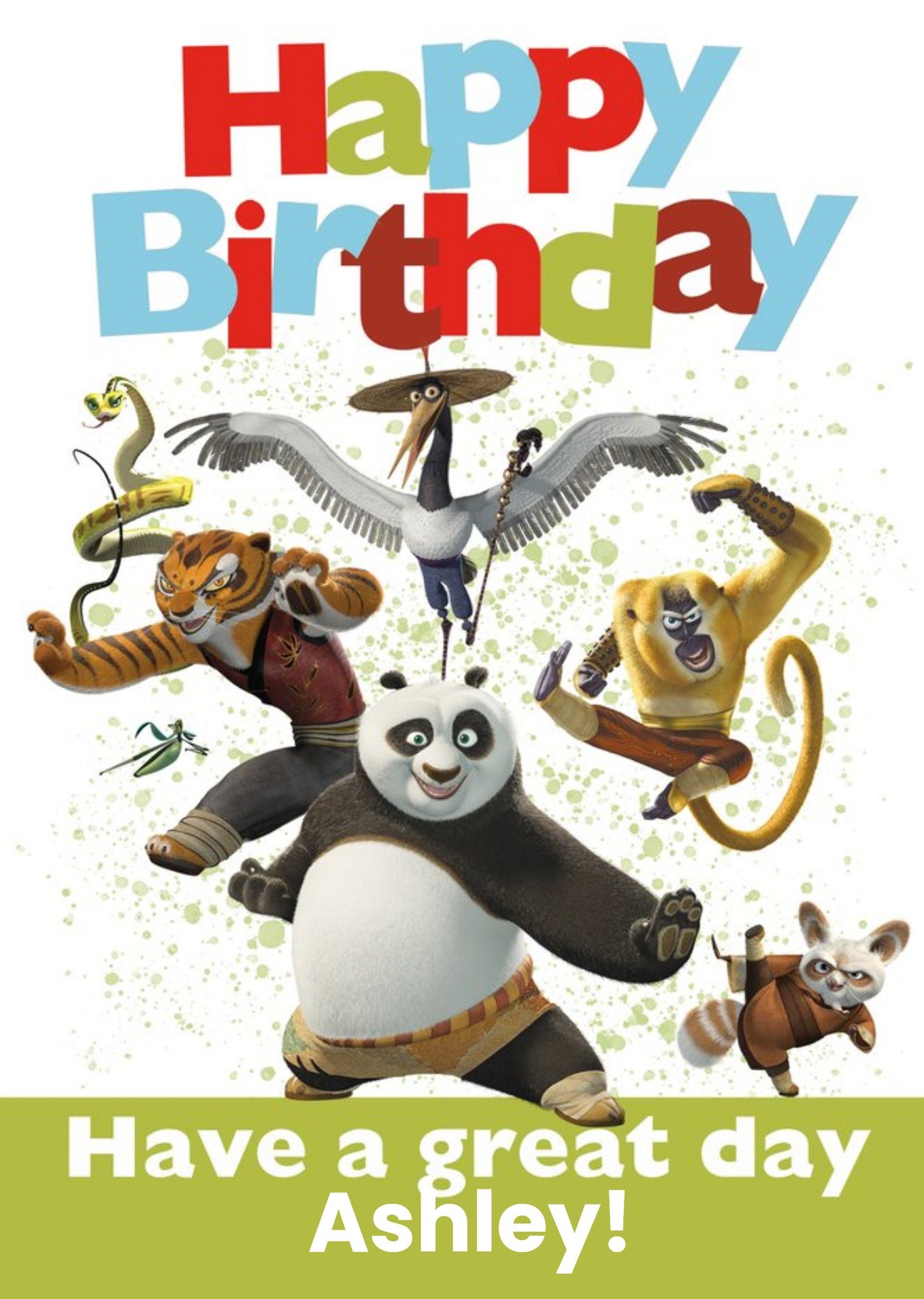 Moonpig Kung Fu Panda Characters Birthday Card