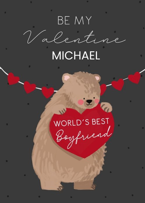 Okey Dokey Bear Boyfriend Valentine's Day Card