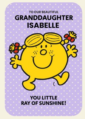 Mr Men And Little Miss Sunshine Beautiful Granddaughter Birthday Card