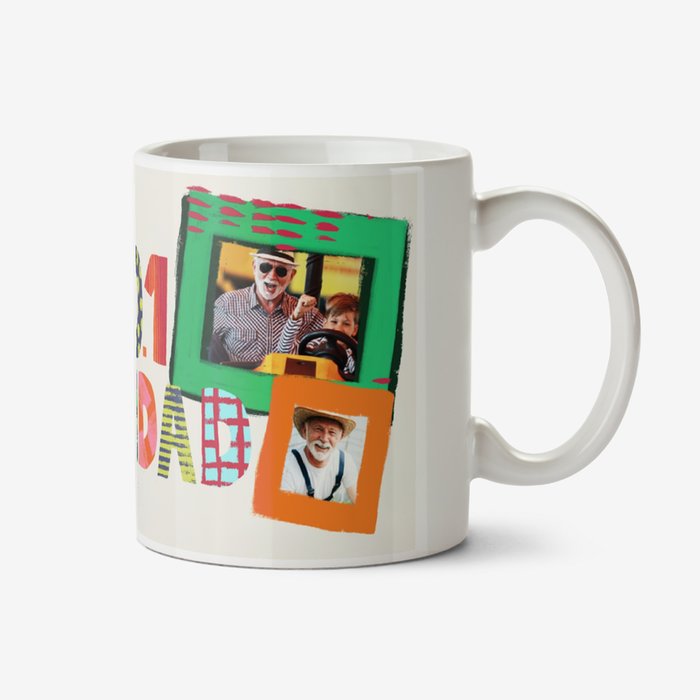 No.1 Grandad Photo Upload Father's Day Mug