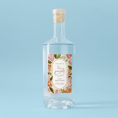 Personalised Happy Anniversary Gin 70cl