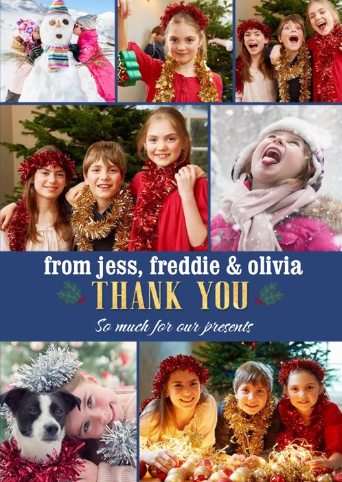 Multiple Photo Upload Thank You Christmas Card