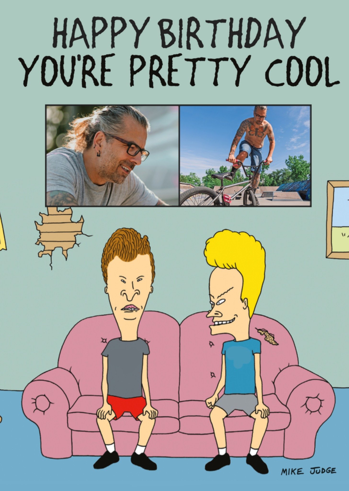 Moonpig Beavis And Butt-Head You're Pretty Cool Photo Upload Birthday Card
