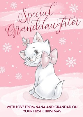 Disney Aristocats Granddaughter'S First Christmas Personalised Card