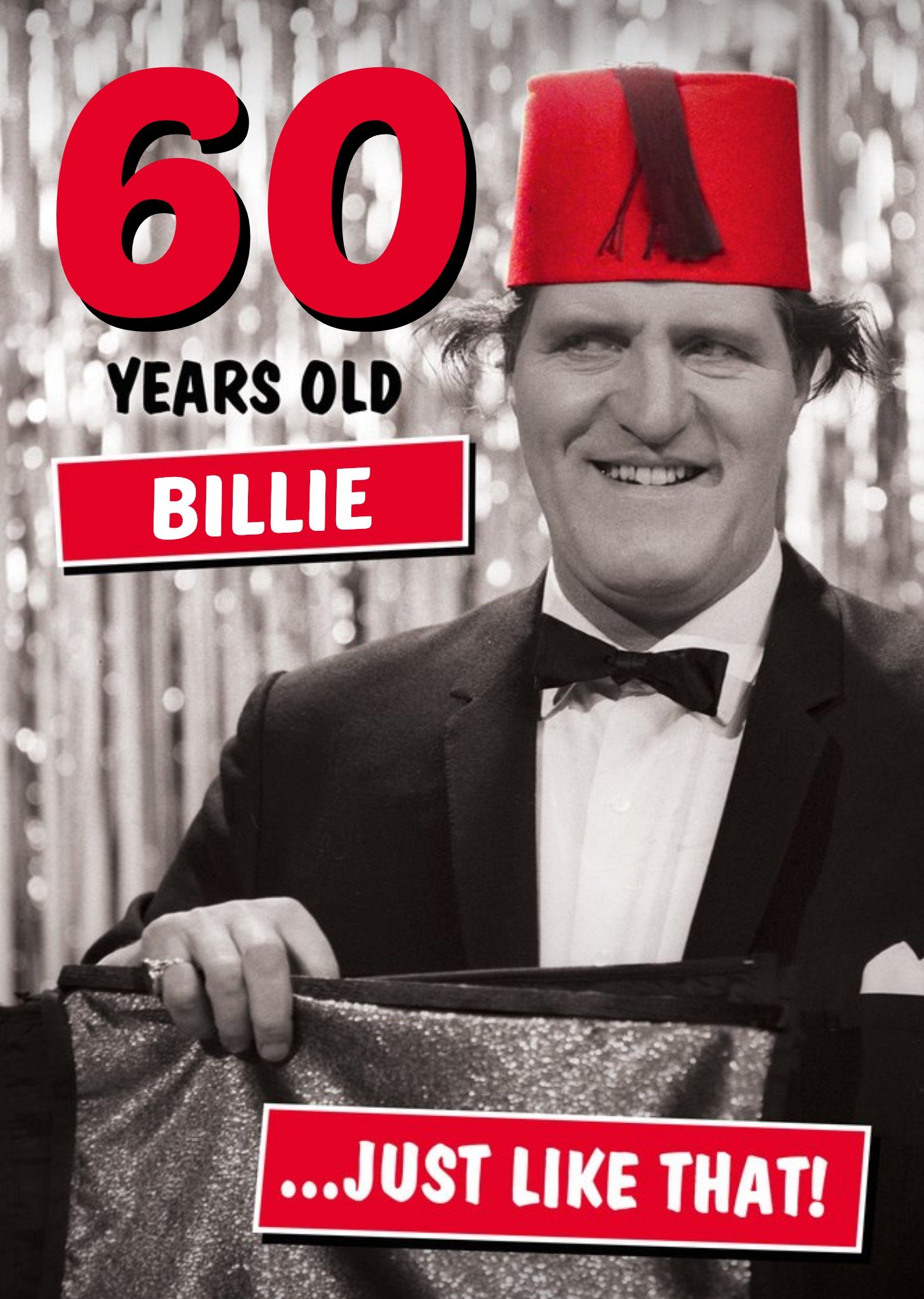 Other Funny Danilo Tommy Cooper 60th Birthday Card
