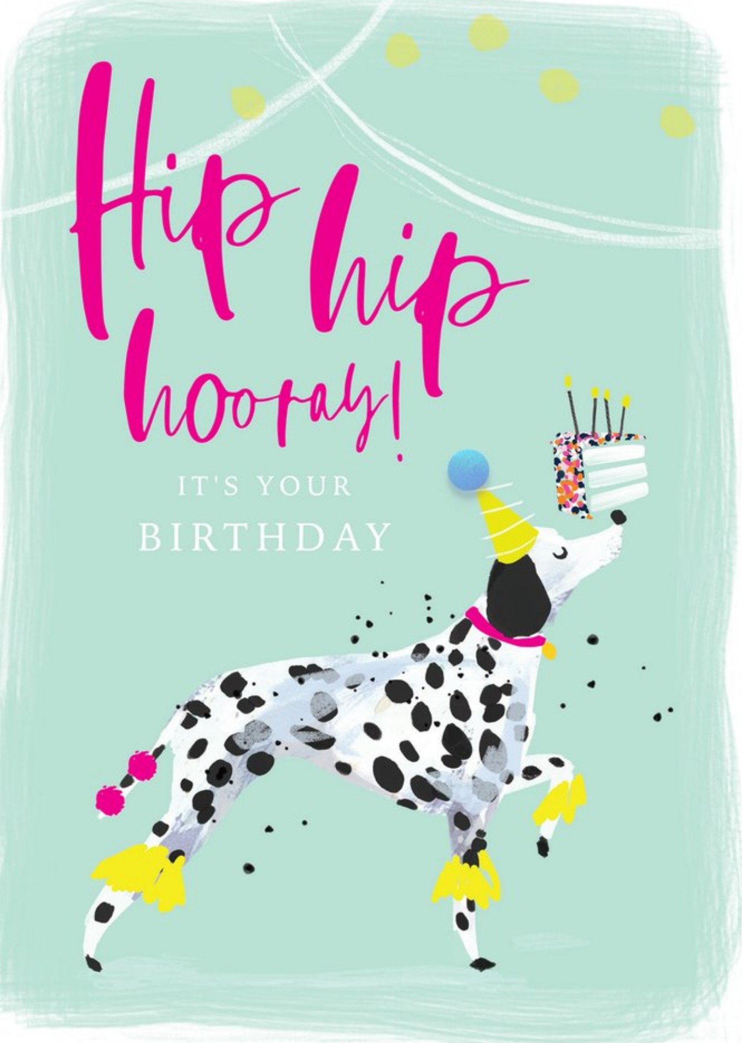 Moonpig Hip Hip Hooray Dalmation Card