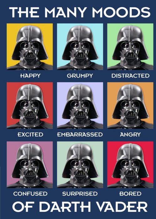 Star Wars Many Moods Of Darth Vader Card