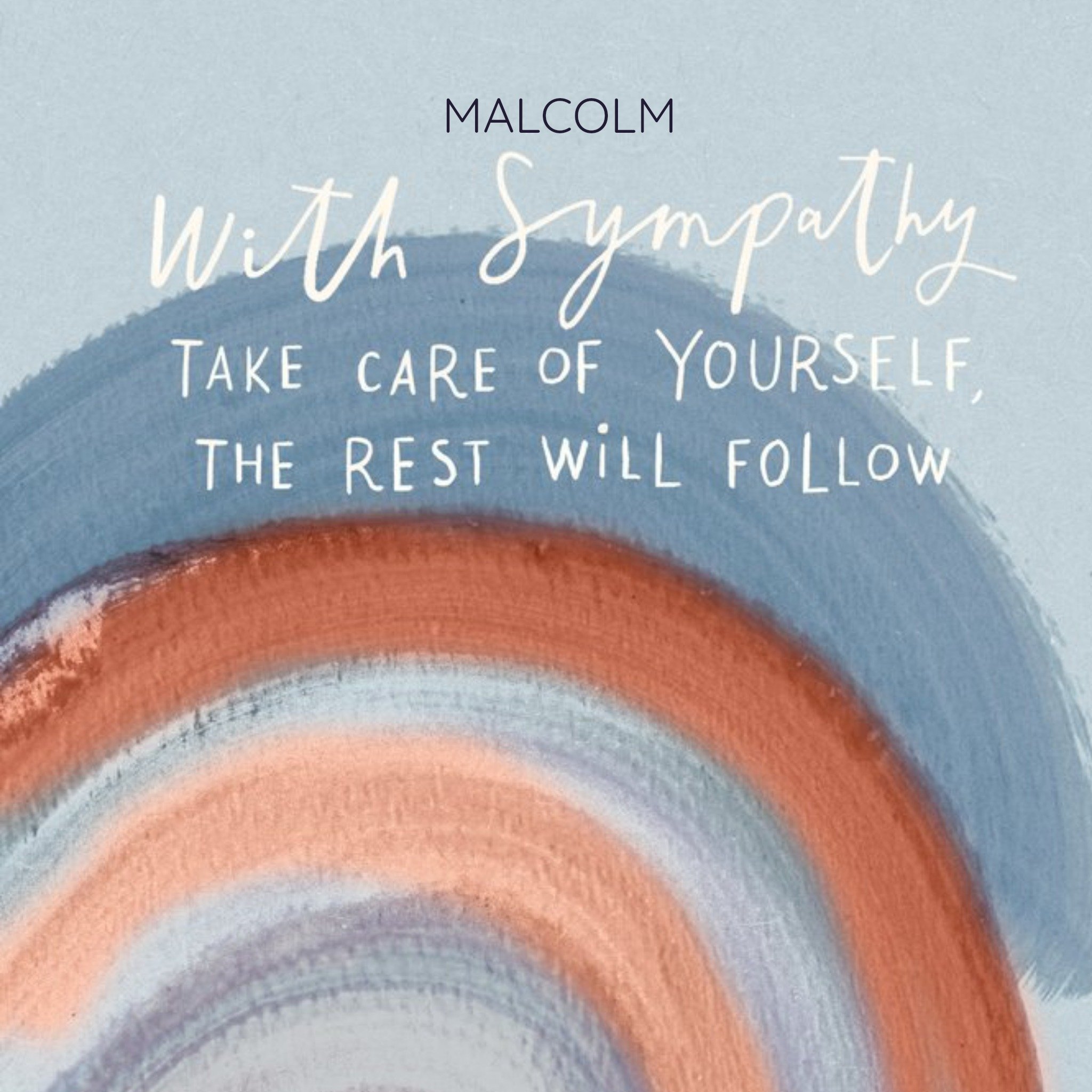 Moonpig Editable Illustrative Sympathy Card