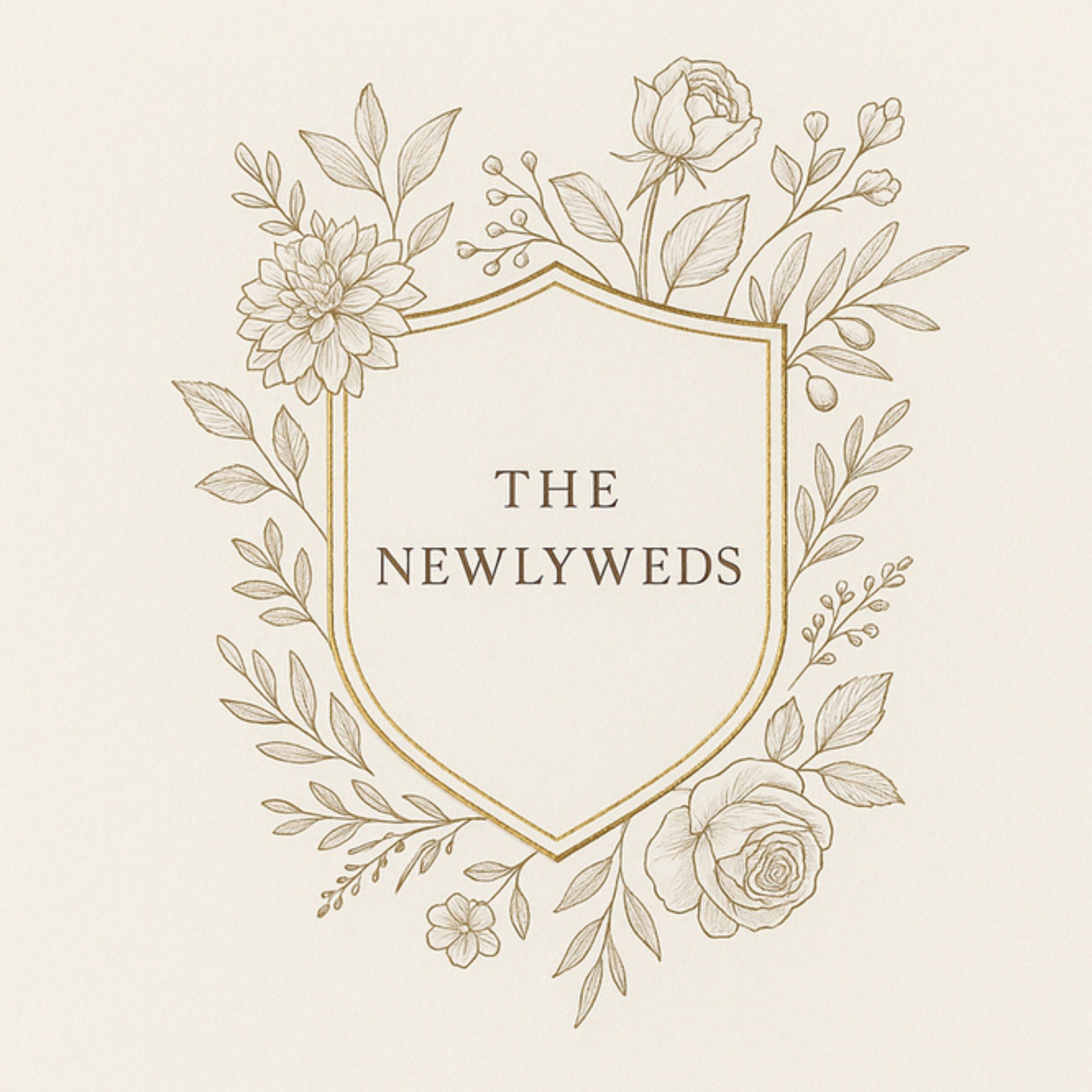 Moonpig Illustrated Floral The Newlyweds Wedding Card
