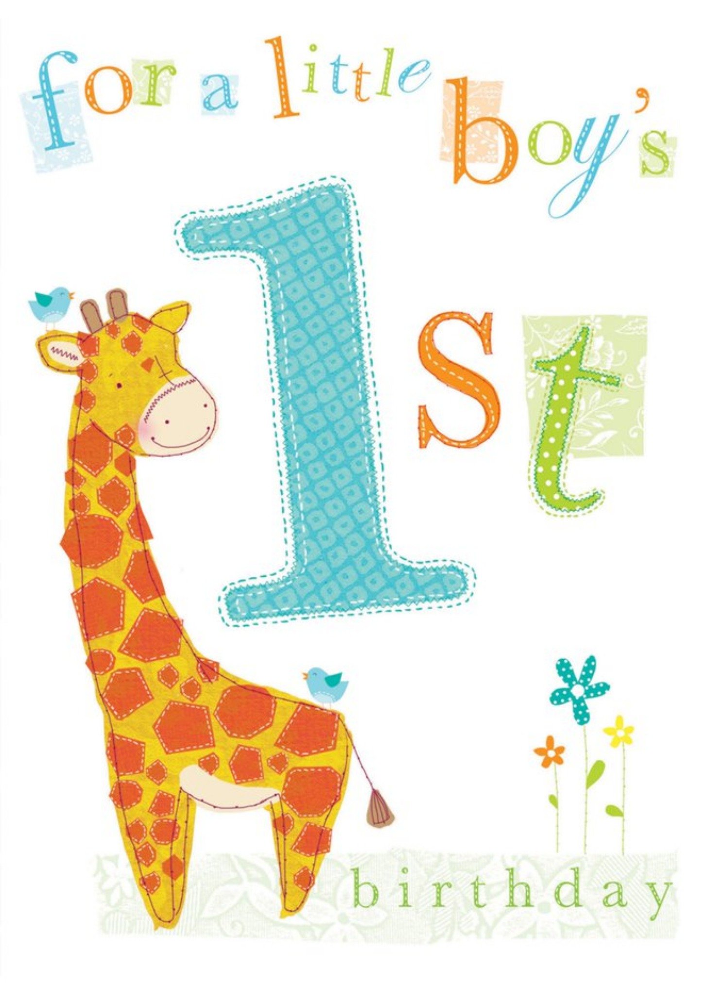 Moonpig For A Little Boy's First Birthday Cute Giraffe Card